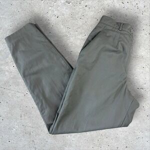 Vtg Burberrys Green Dress Pants High‎ Waisted Chino Trousers Sz 8 Career Office